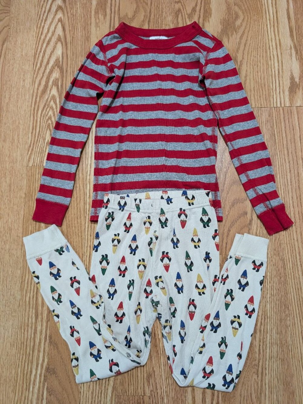 Hanna Andersson Long John Pajamas Gnomes Stripes 110 5 Organic Cotton